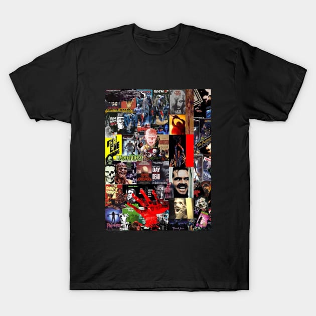 Horror Movie Collage T-Shirt by Premium Nation